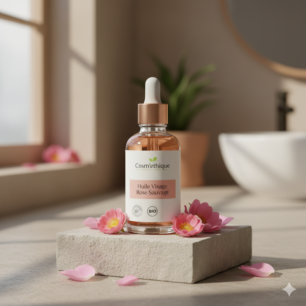 Huile Visage Rose Sauvage